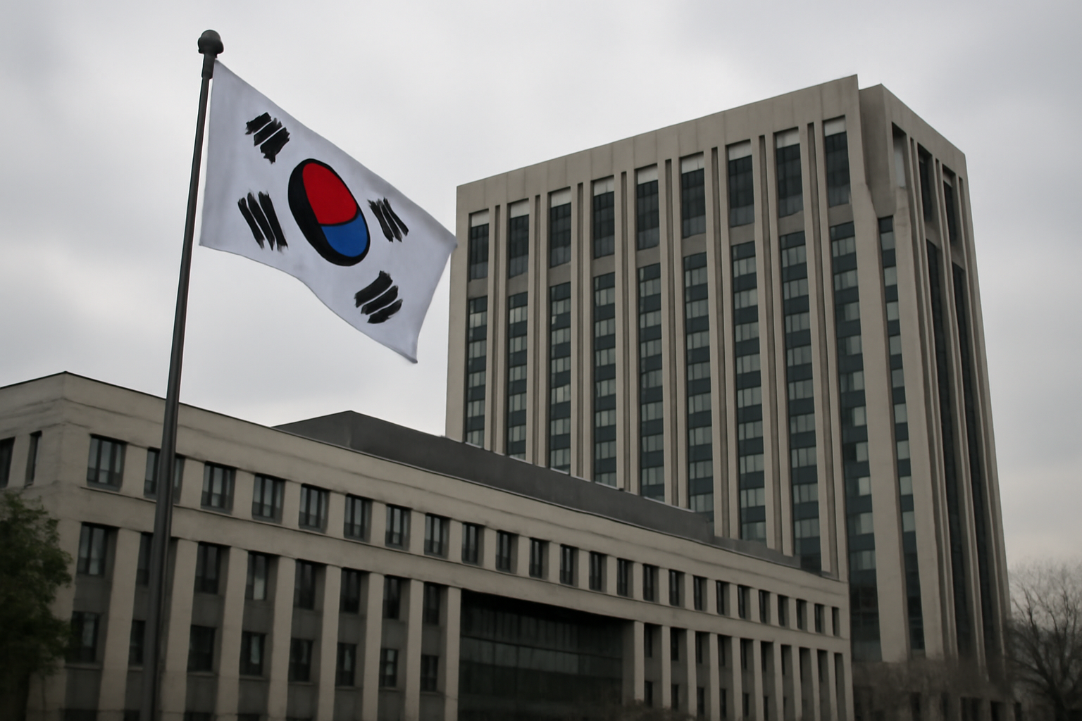 Exterior signage of a government regulatory building in Seoul, South Korea