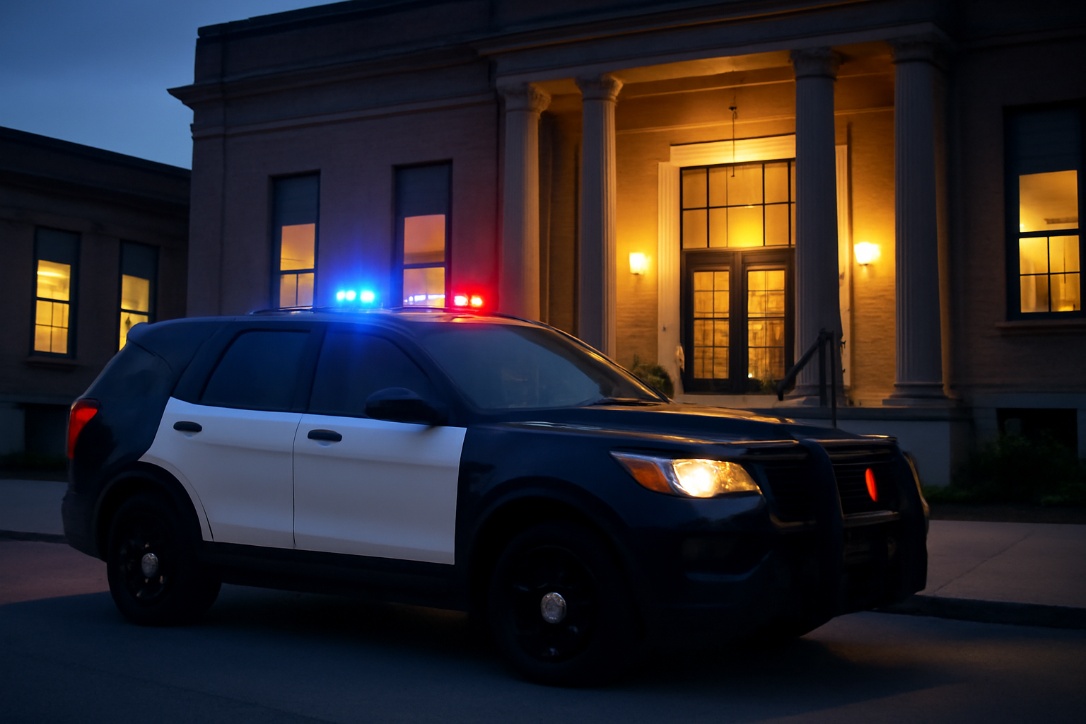 Wichita Police Department patrol vehicle parked outside a municipal building